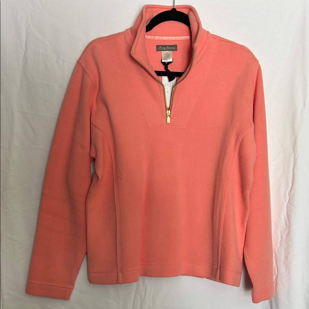 NWT… Tommy Bahama Coral Half-Zip Women's Sweater